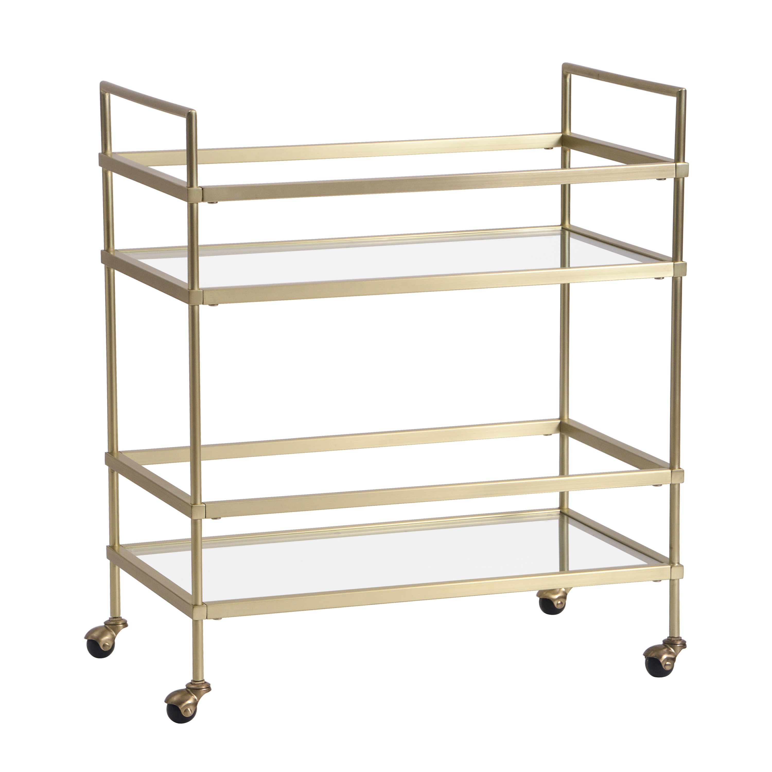 To-tier rullende glasvogn