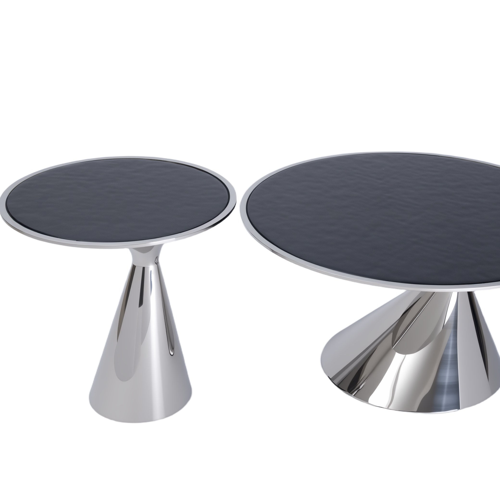 Moderne keglebase kaffe- og sidebord