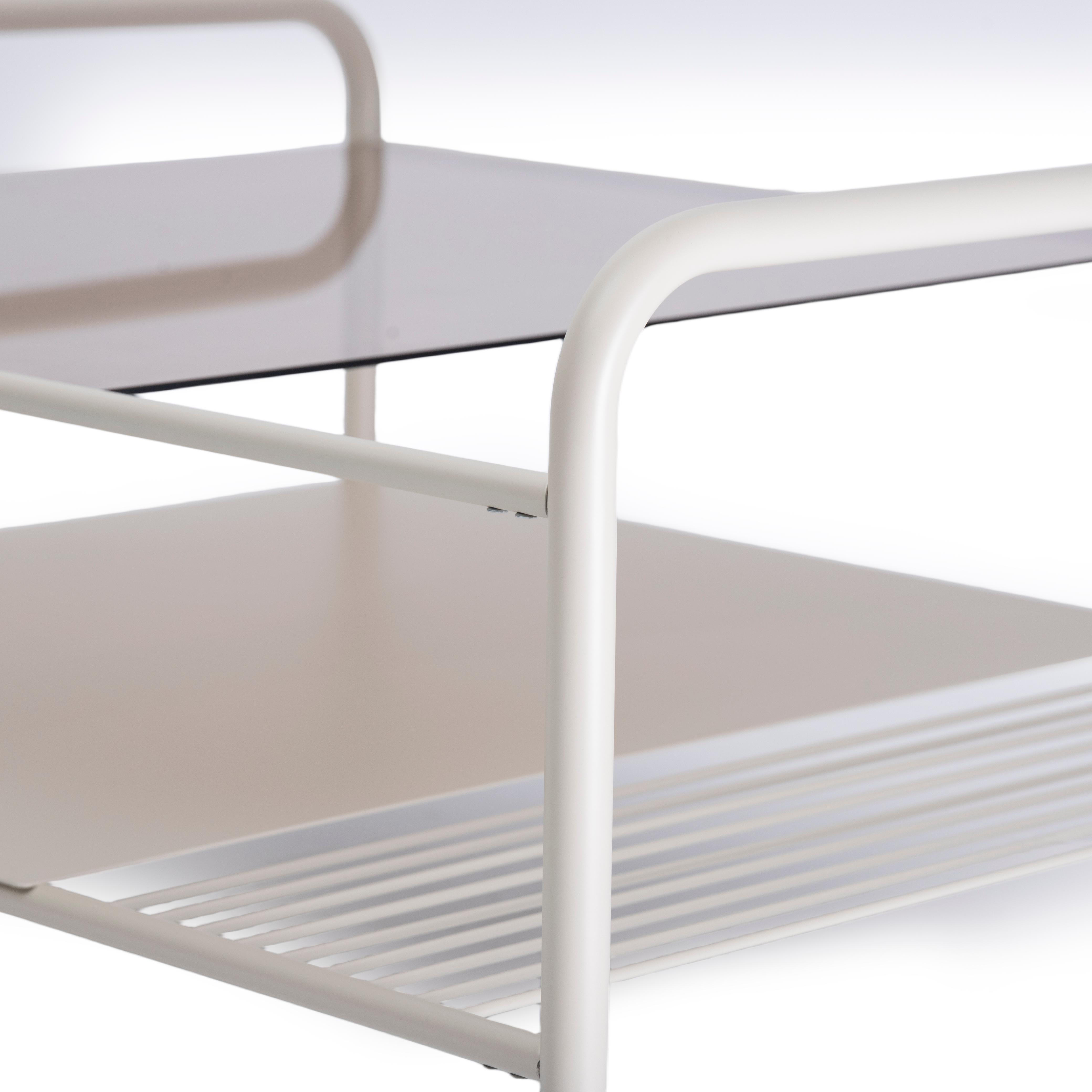 Modern Cream Mobile Sofabord