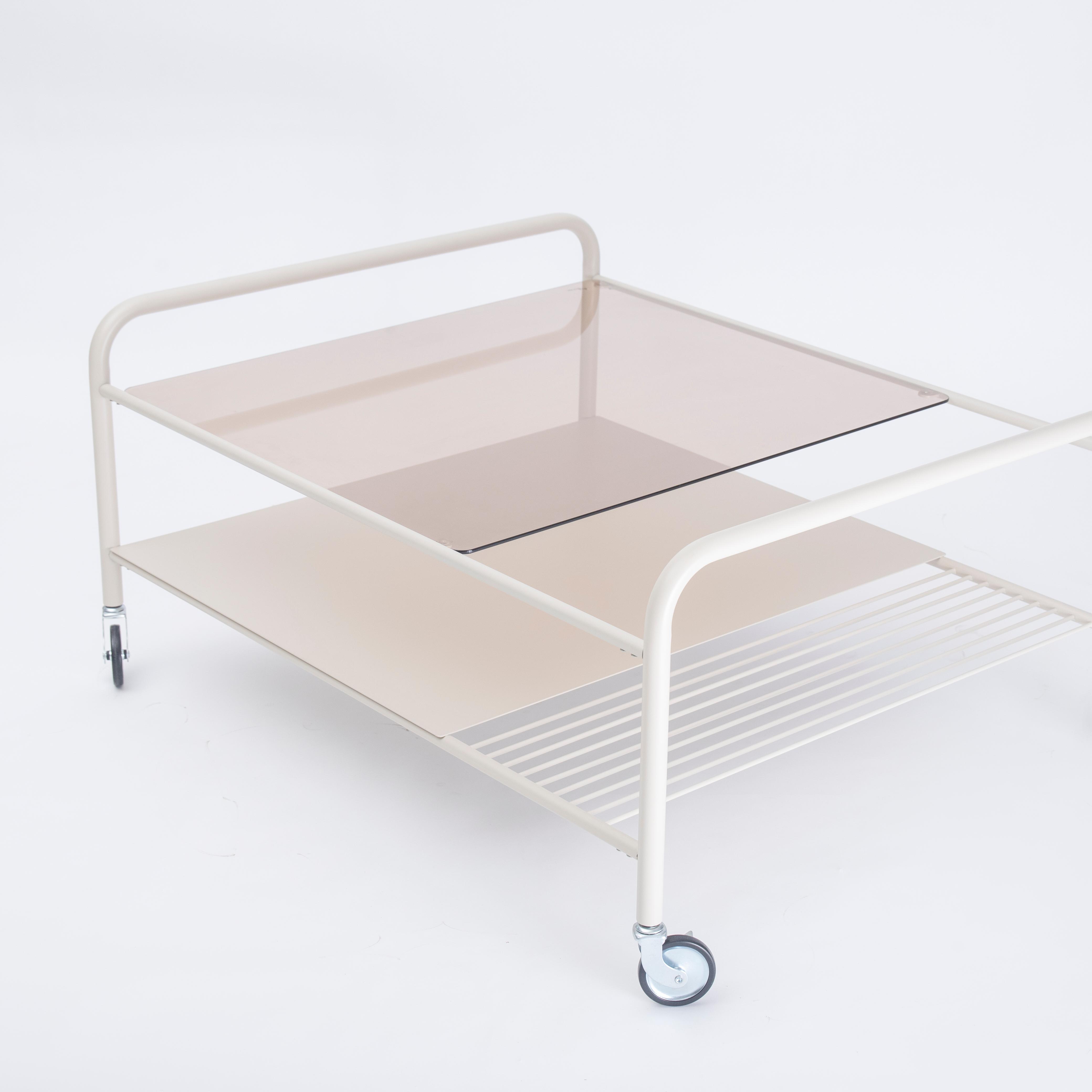 Modern Cream Mobile Sofabord