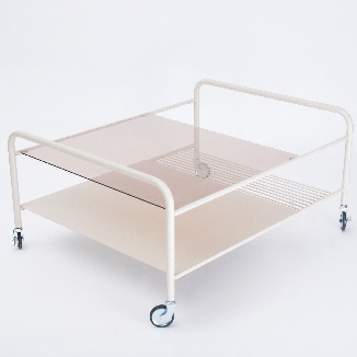 Modern Cream Mobile Sofabord