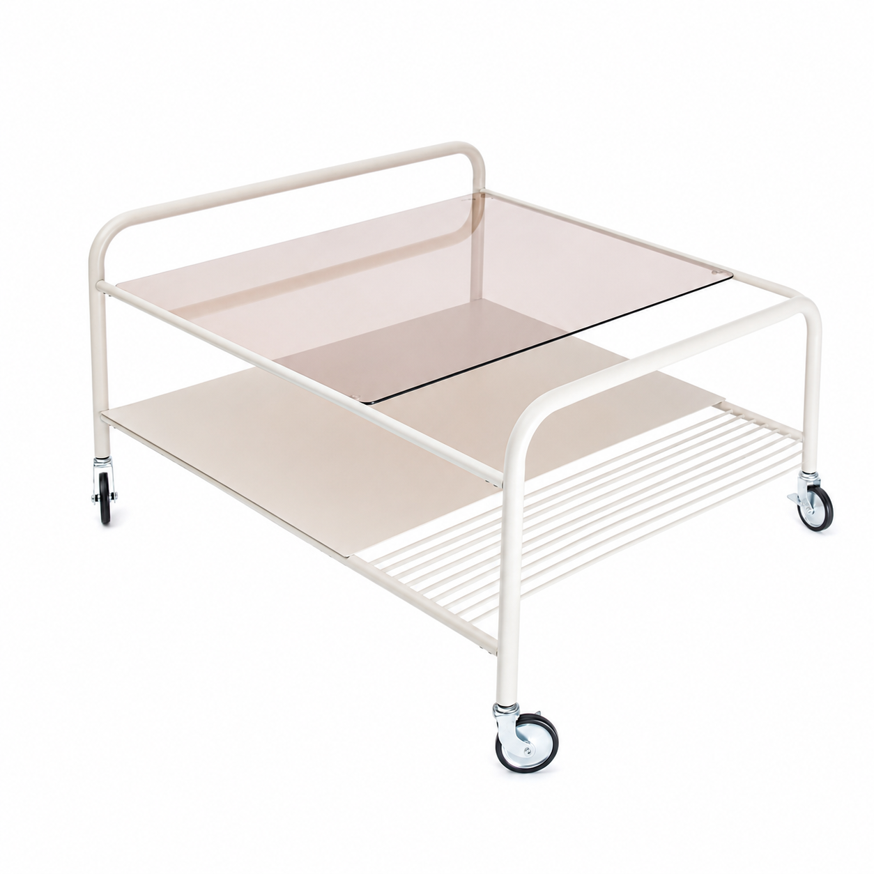 Modern Cream Mobile Sofabord