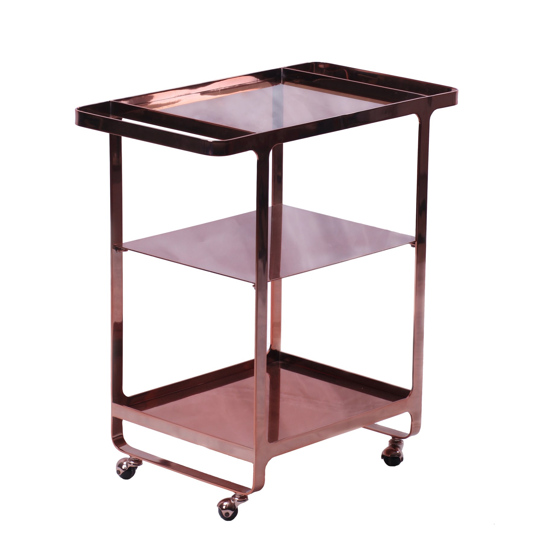Rose guld metal opbevaringsvogn