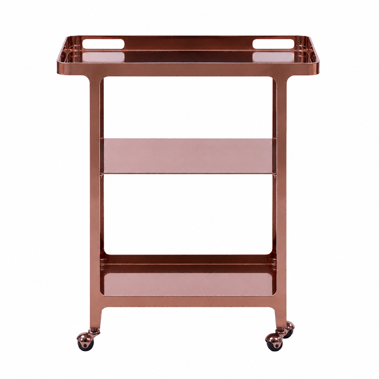 Rose guld metal opbevaringsvogn
