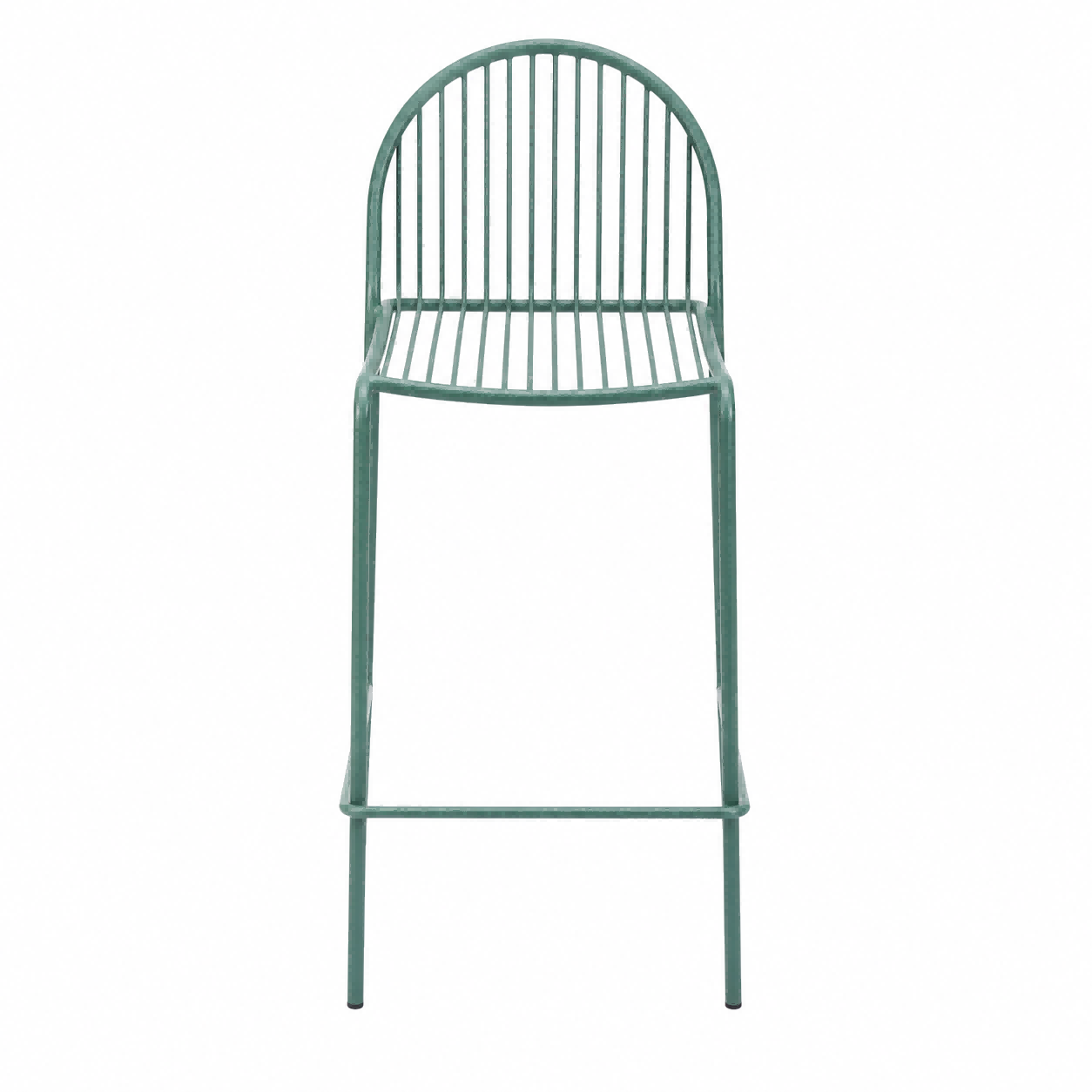 Moderne gr&oslash;n metal barstol